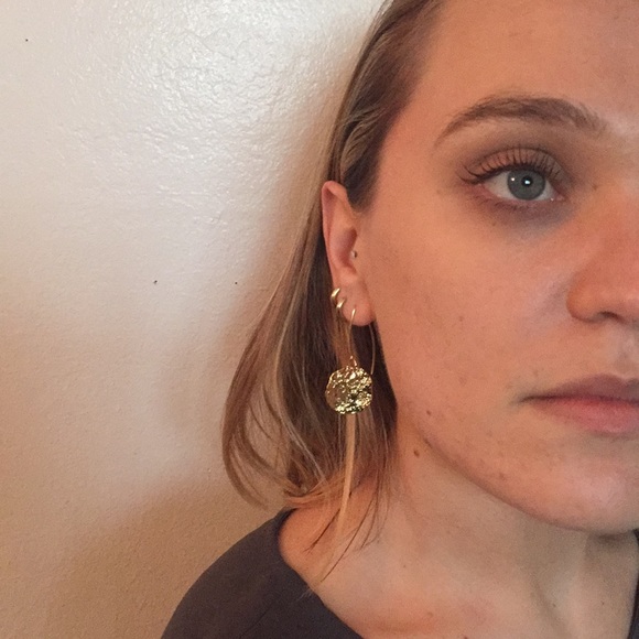 Handmade Gold coin earrings - Picture 2 of 6